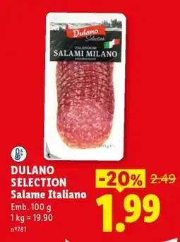 Lidl DULANO SELECTION Salame Italiano promoção