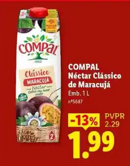 Lidl COMPAL Néctar Clássico de Maracujá promoção