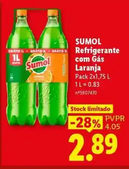 Lidl Sumol Refrigerante com Gás Laranja promoção