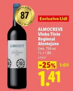 Lidl Almocreve Vinho Tinto Regional Alentejano promoção