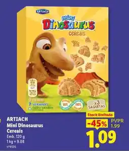 Lidl ARTIACH Mini Dinosaurus Cereais promoção