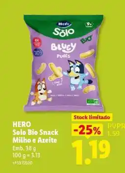 Lidl HERO Solo Bio Snack Milho e Azeite promoção
