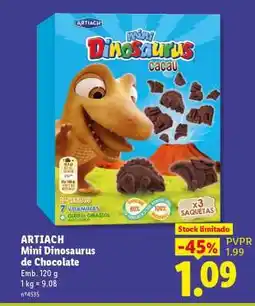 Lidl ARTIACH Mini Dinosaurus de Chocolate promoção