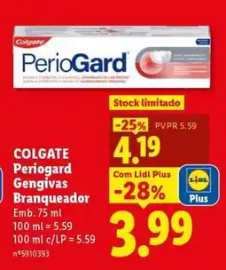 Lidl COLGATE Periogard Gengivas Branqueador promoção