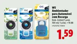 Lidl W5 Ambientador para Automóvel com Recarga promoção