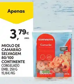 Continente Miolo de camarão selvagem 80/100 promoção