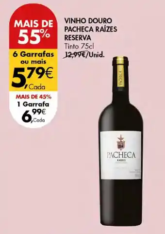 Pingo Doce Vinho douro pacheca raízes reserva promoção