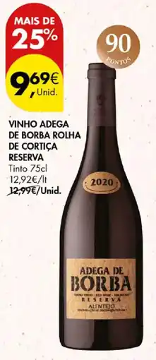 Pingo Doce Adega de Borba Vinho Tinto Reserva promoção