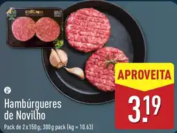 ALDI Hambúrgueres de Novilho promoção