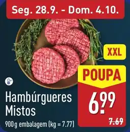 ALDI Hambúrgueres Místos promoção