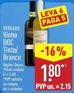 ALDI Vergado Vinho DOC Tinto/Branco promoção