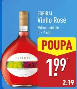 ALDI Espiral vinho rosé promoção