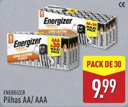 ALDI Energizer Pilhas AA/ AAA promoção