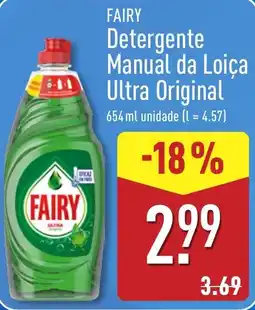 ALDI Fairy detergente manual da loiça ultra original promoção