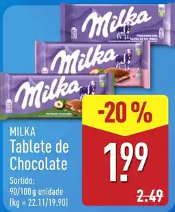 ALDI Milka Tablete de Chocolate promoção