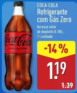 ALDI Coca-Cola refrigerante com gás zero promoção