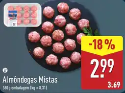 ALDI Almôndegas Mistas promoção