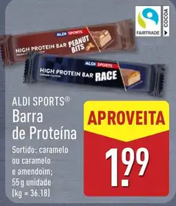 ALDI Aldi sports barra de proteína promoção