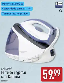 ALDI Ambiano ferro de engomar com caldeira promoção