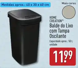 ALDI Balde do Lixo com Tampa Oscilante Home Creation promoção