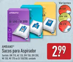ALDI Ambiano sacos para aspirador promoção