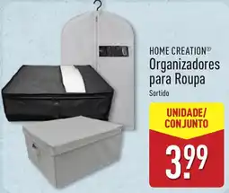 ALDI home creation organizadores para roupa promoção