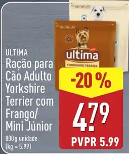 ALDI Ração para Cão Adulto Yorkshire Terrier com Frango/Mini Júnior ultima promoção