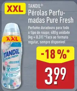 ALDI Tandil pérolas perfumadas pure fresh promoção