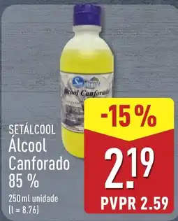 ALDI Setálcool álcool canforado promoção