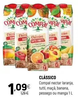 Coviran Compal nectar laranja, tutti, maçã, banana, pessego ou manga promoção
