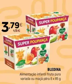 Coviran Bledina alimentação infantil fruta pura variada ou maçã pêra promoção