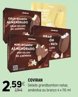 Coviran Coviran gelado grandbombon natas, amêndoa ou branco promoção