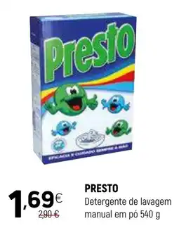 Coviran Presto Detergente de lavagem manual em pó promoção