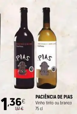 Coviran Paciência de Pias Vinho tinto ou branco promoção