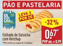 ALDI Folhado de Salsicha com Ketchup promoção