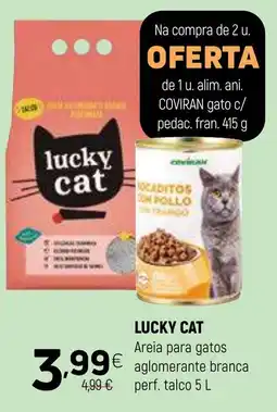 Coviran Lucky cat areia para gatos aglomerante branca promoção