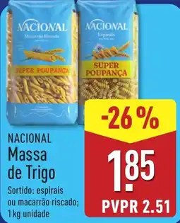 ALDI Nacional massa de trigo promoção