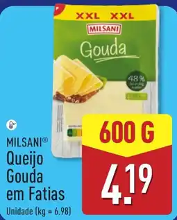 ALDI Milsani queijo gouda em fatias promoção