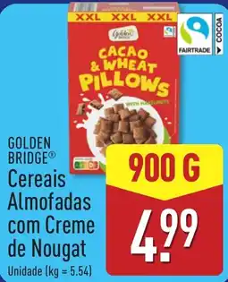 ALDI Golden Bridge Cereais Almofadas com Creme de Nougat promoção