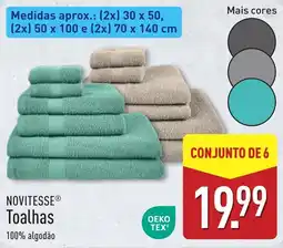 ALDI Novitesse toalhas promoção
