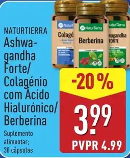 ALDI Naturtierra ashwa-gandha forte/colagénio com ácido hialurónico/berberina promoção