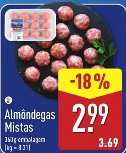 ALDI Almôndegas Mistas promoção