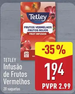 ALDI Tetley Infusão de Frutos Vermelhos promoção