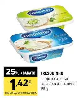 Coviran Fresquinho Queijo para barrar natural ou alho e ervas promoção