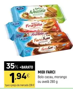 Coviran Midi farci bolo cacau morango ou avela promoção