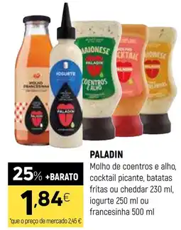 Coviran Paladin molho de coentros e alho, cocktail picante, batatas fritas ou cheddar promoção