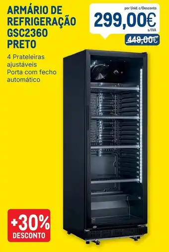 Armário de refrigeração gsc2360 preto