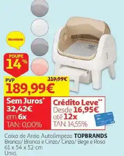 Auchan Caixa de Areia Autolimpeza Topbrands promoção