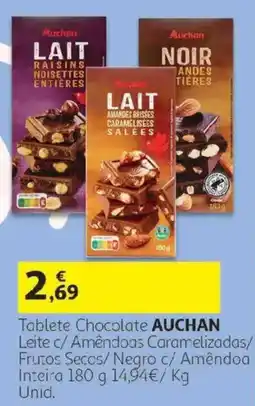Auchan Tablete chocolate auchan promoção