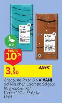 Auchan Chocolate preto bio vivani promoção